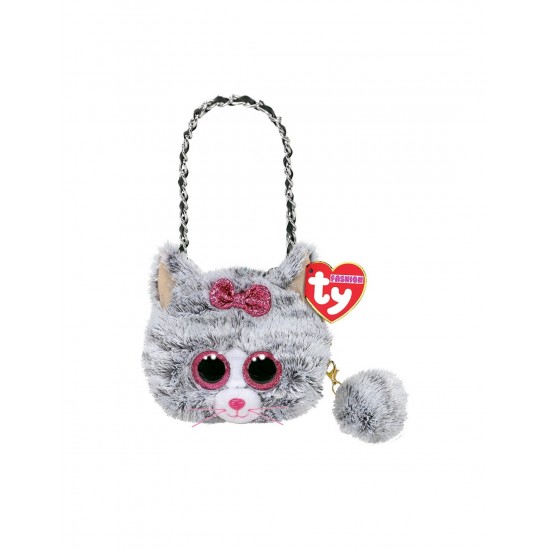 As Company Χνουδωτό Μίνι Τσαντάκι Γατούλα Κικί Γκρι (1607-95218)