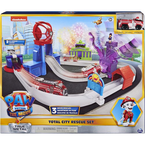 Spin Master Paw Patrol True Metal Total City Rescue Movie Race Track Set (6061056)