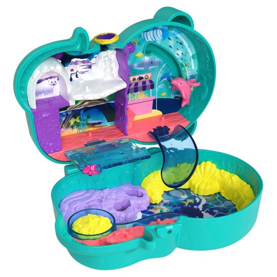 Mattel Polly Pocket Mini Otter Aquarium Compact με Λαμπάδα (FRY35/HCG16)
