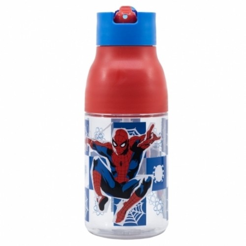Stor Marvel: Spiderman Black Board -  Double Opening Sipper Ecozen Bottle (420ml) (74735)